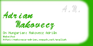 adrian makovecz business card